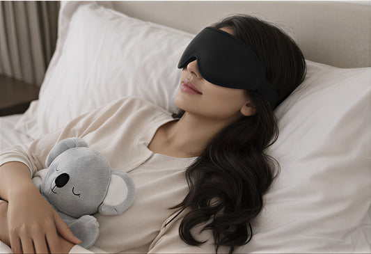 كل ليلة نوم هادي ومريح مع قناع النوم الحريري ثلاثي الأبعاد